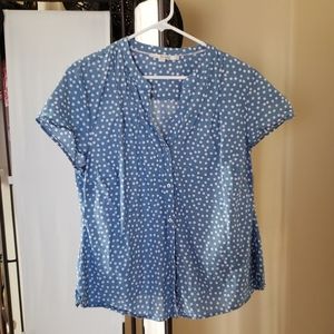 Polka dots blue and white boden shirt